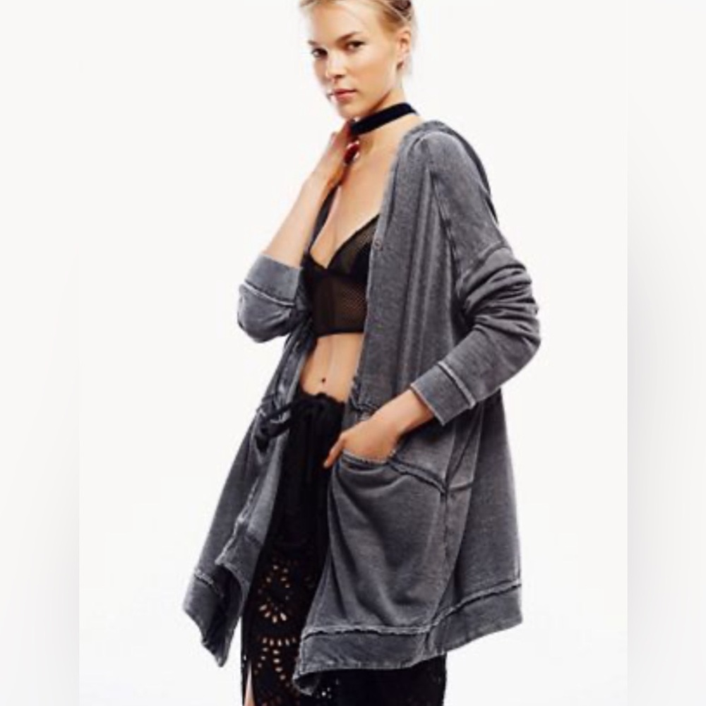 Free People St. Marks Cardi‎ Distressed oversized womens XS